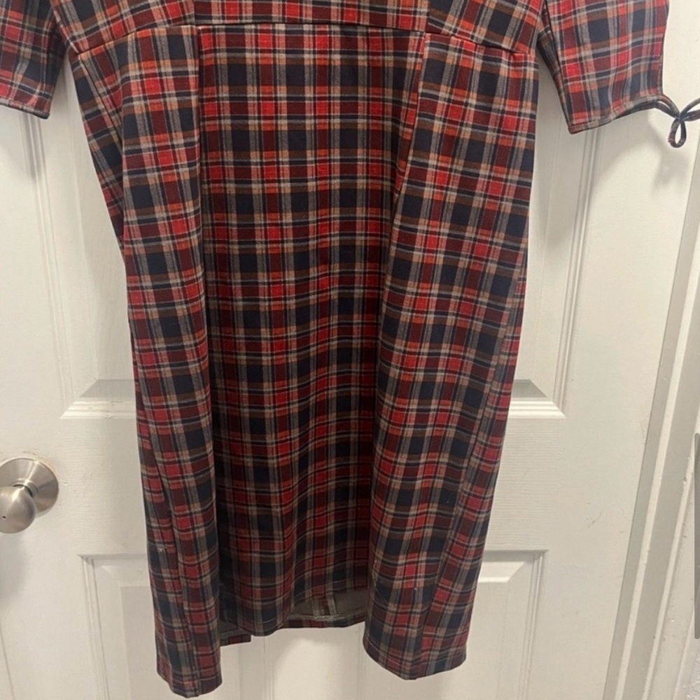 Unique Vintage Red Plaid Carmen
Half Sleeve Wiggle Dress Mad Men 2XL - NWT - Picture 6 of 15